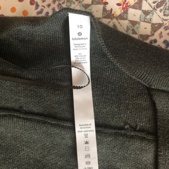 Lululemon City Street Cardigan -- 10 -- Army green - Picture 2 of 4